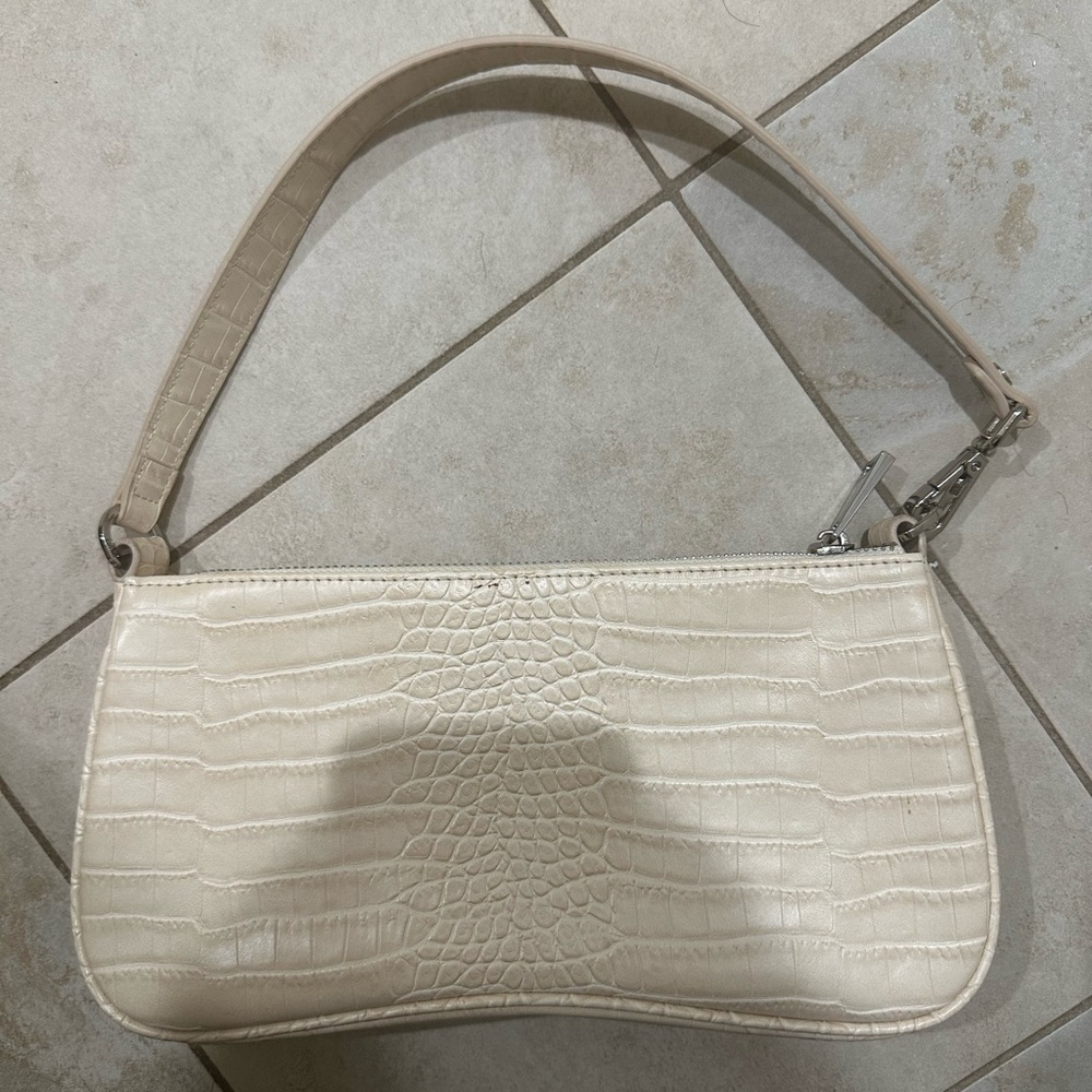 Eva Shoulder Handbag - Ivory Croc - Picture 5 of 6